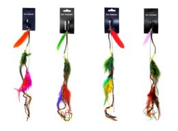 48 Bulk Hair Clip With String Design And Feathers
