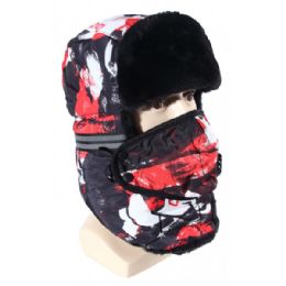 24 Bulk Trapper Hat With Fur Camouflage