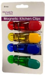48 Bulk Magnetic Kitchen Clips 4 Pack