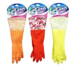 24 Bulk Latex Gloves With Design Cuff