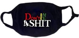 24 Bulk Black Color Face Cover Don't Ask Me 4 Shit All Black