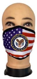 24 Bulk Flag Style Face Mask United States Veteran