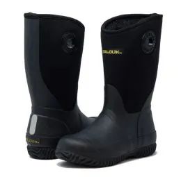 12 Bulk Kids Premium High Performance Insulated Rain Boot In Black