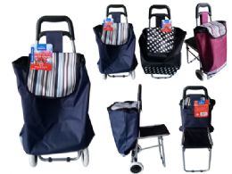 6 Bulk Wheeled Shopping Cart With Chair 