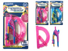 144 Bulk Compass Protractor Set