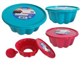 24 Bulk DESSERT MOULD 1.5L 8.25" Diameter X3.75" High RED TEAL