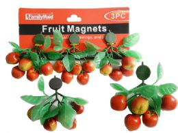 72 Bulk 3 Piece Fruit Magnet