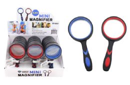 30 Bulk Mini Magnifying Glass (2.5x) (rubber Coated)