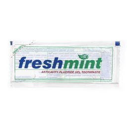 1000 Bulk Freshmint 0.28 Oz. Single Use Clear Gel Anticavity Fluoride Toothpaste Packet