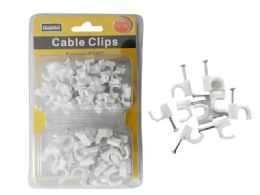 96 Bulk 80pc White Cable Clips