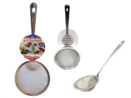 144 Bulk Strainer With Handle Stainless Steel