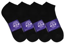 Bulk Yacht & Smith Men's No Show Ankle Socks, Cotton. Size 10-13 Black Bulk Pack