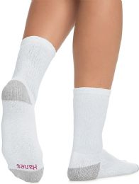 Bulk Hanes Crew Sock For Woman Shoe Size 4-10 White Sock Size 9-11