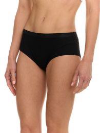 Bulk Yacht & Smith Womens Cotton Lycra Underwear Black Panty Briefs In Bulk, 95% Cotton Soft Size Large