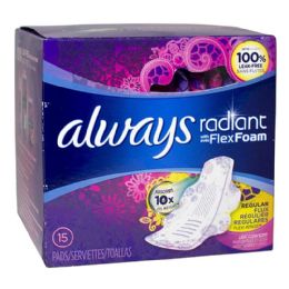 24 Bulk Radiant Regular With Wings Scented Pads