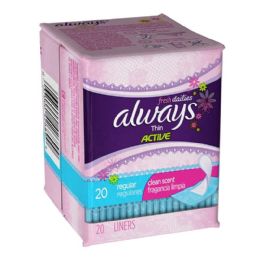 24 Bulk Thin Active Scented Liners Travel Size Pack Of 20