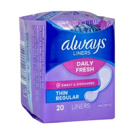 24 Bulk Always Thin Liners Travel Size Pack Of 20