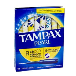 12 Bulk Tampax Pearl Tampons Regular Unscented - 18 Ct.