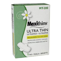24 Bulk Maxithins Ultra Thin Pads With Wings Box Of 1