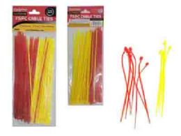 96 Bulk SELF-LOCKING CABLE TIES 75-Piece 8" LONG Assorted Colors