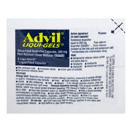 50 Bulk Travel Size Advil LiquiGels