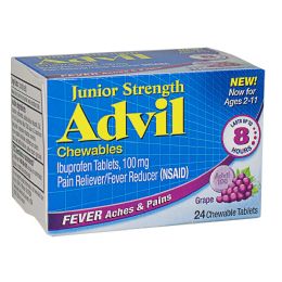 12 Bulk Advil Junior Strength Ibuprofen Chewables - Box