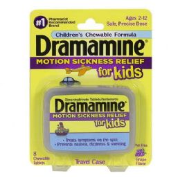 24 Bulk Motion Sickness Relief For Kids Chewable Tablets Card Of 8