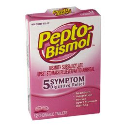 24 Bulk Upset Stomach Reliver Chewables Box Of 12