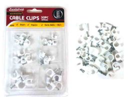 96 Bulk 30 Piece Round Cable Clips In White