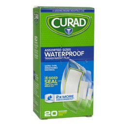 44 Bulk Curad Assorted Waterproof Bandages - Box of 20