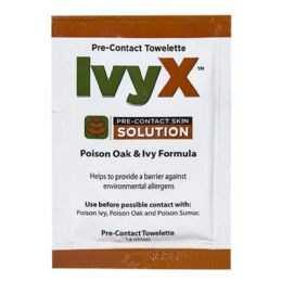 125 Bulk IvyX Poison Oak & Ivy PreContact Towelettes  7.8 gm.