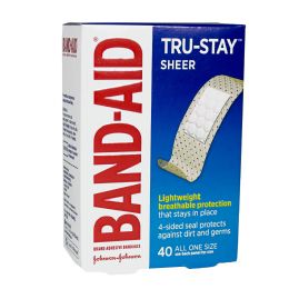 20 Bulk Johnson & Johnson BandAid Sheer Strips  Box of 40