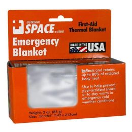 12 Bulk Emergency Blanket - Space Brand Emergency Blanket 56 Inch X 84 Inch