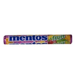 60 Bulk Travel Size Mentos Mixed Fruit 1.32 Oz. Roll