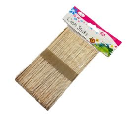 24 Bulk 50pc 6 Wooden Craft Sticks natural