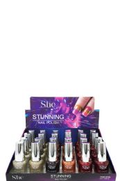 72 Bulk She Stunning Nail Polish Glittered