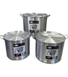 Bulk 3 Piece Aluminum Pot With Steamer