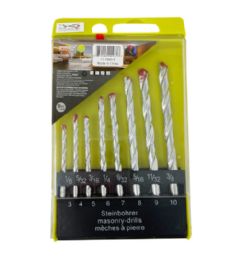 36 Bulk 9 Piece Masonry Drill Bit Set