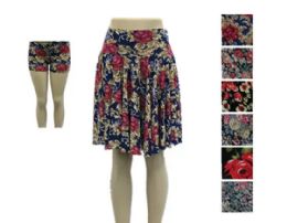 72 Bulk Womens Fashion Printed Skirt With Attached Pants