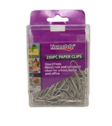 96 Bulk 250 Piece Paper Clip In Plastic Case