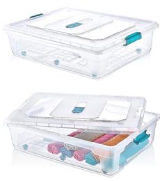 6 Bulk 55 Liter Under Bed Storage Box Xlarge