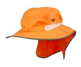 12 Bulk Outdoor Fishing Camping Cap W/neck Flap Cover