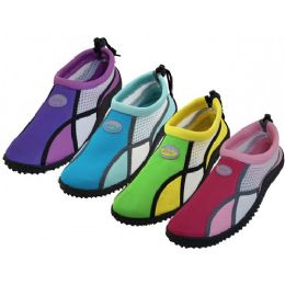 36 Bulk Women's MultiColor Nylon Upper TPR Outsole Water Shoes 5-10