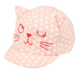 24 Bulk Kids Cotton Cat Cap