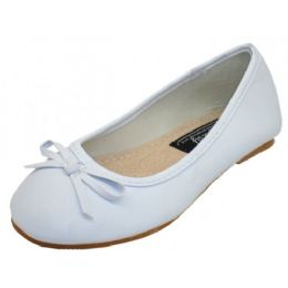 18 Bulk Girls Comfortable Ballet Flat In White