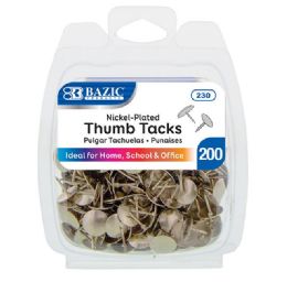 144 Bulk Nickel silver Thumb Tack 200pack