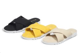 12 Bulk 12 Ladies' Sandals In Mustard