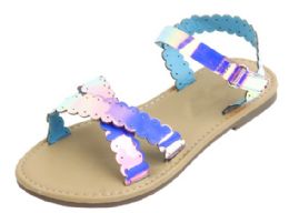 12 Bulk Girl's Fashion Sandals In Purple