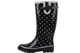 12 Bulk Ladies' Rubber Rain Boots 13 Inches Tall