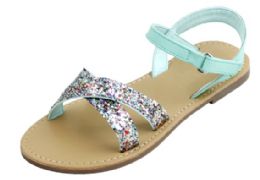 12 Bulk Girl's Fashion Sandals In Mint